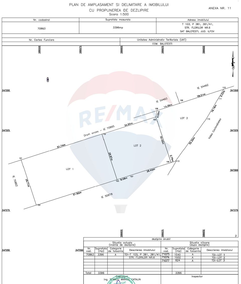 Land 1,540sqm Balotesti / Strada Florilor