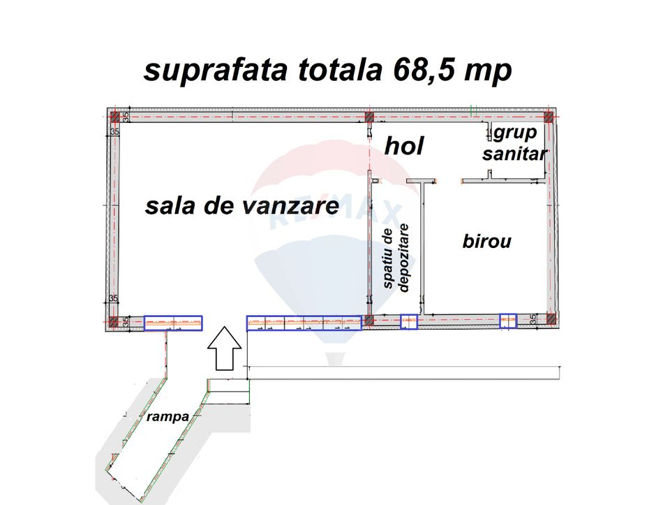 70sq.m Commercial Space for rent, Electroprecizia area