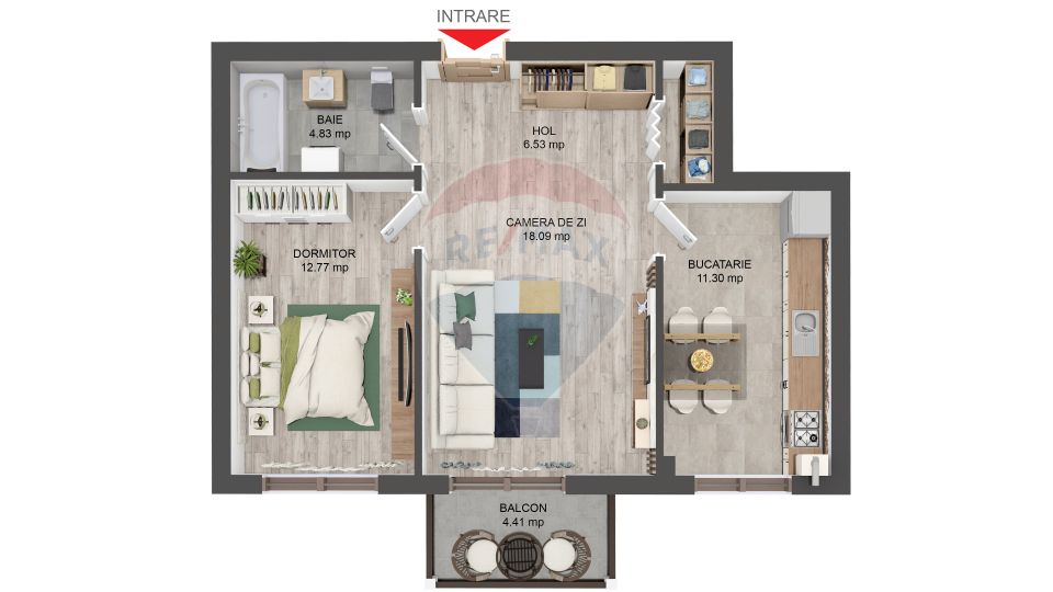 Apartament NOU LA CHEIE cu 2 camere de vânzare Selimbar