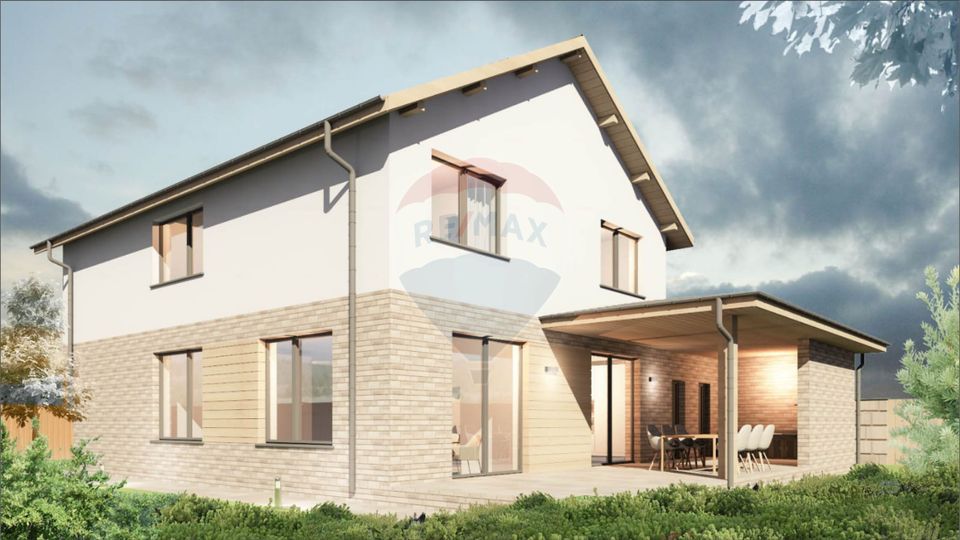 Villa in red, with 823sqm land in Cristian, Str C-tin Brâncoveanu
