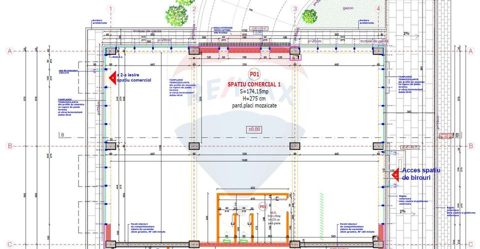 185.54sq.m Commercial Space for sale, Tractorul area