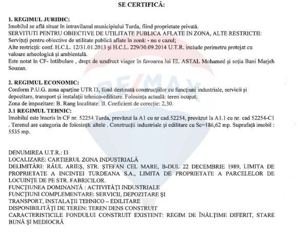 Teren industrial de vânzare Turda