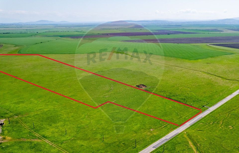 Teren agricol 5 ha, extravilan, 52 m deschidere la șosea