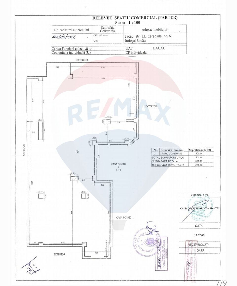 Spațiu comercial 300 mp de închiriat în zona centrală