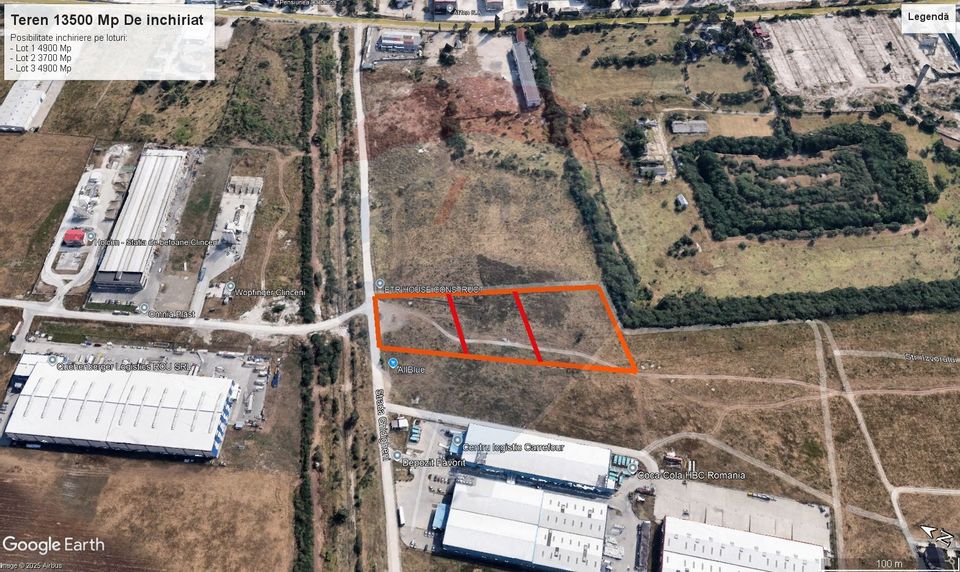 Teren de inchiriat – 13.500 mp, Clinceni Centura Bragadiru–Domnesti