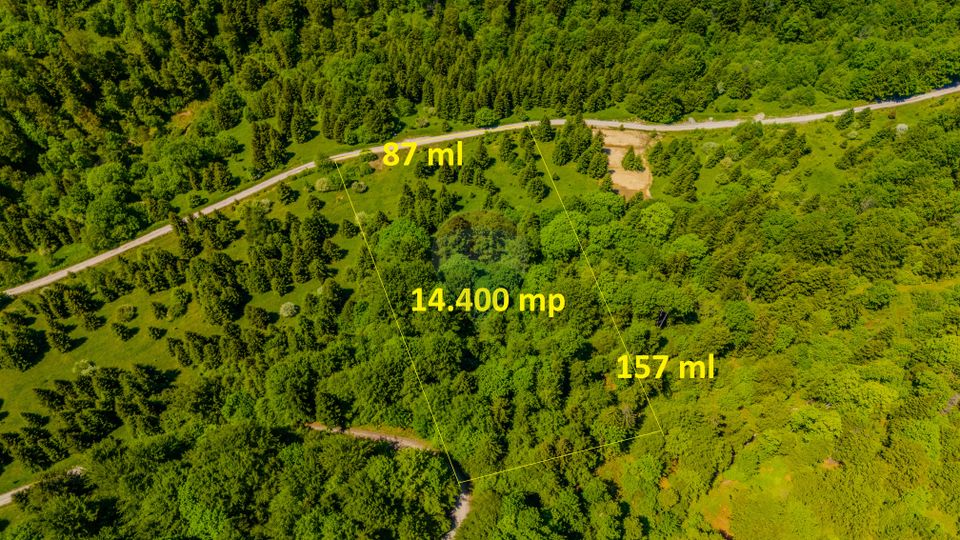 Teren extravlan 14,400mp Paraul Rece / Strada 3 brazi