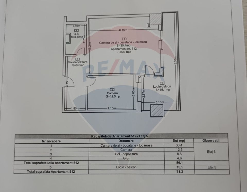 Apartament 2 camere in West Side Park, de inchiriat