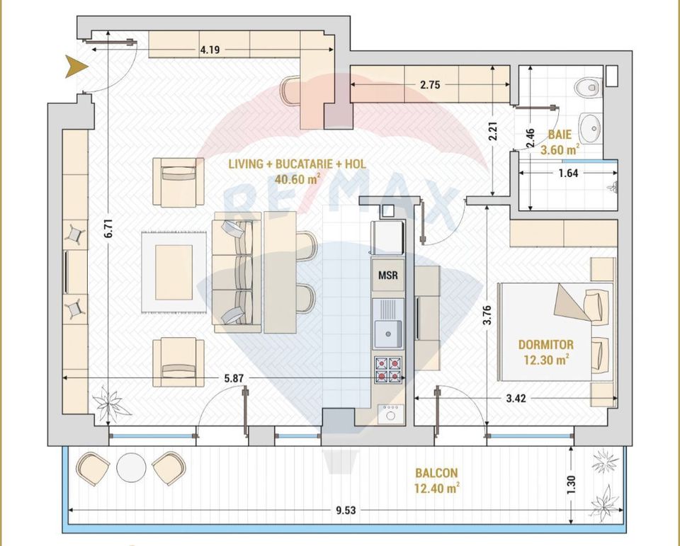 Apartament cu 2 camere de închiriat în zona 13 Septembrie
