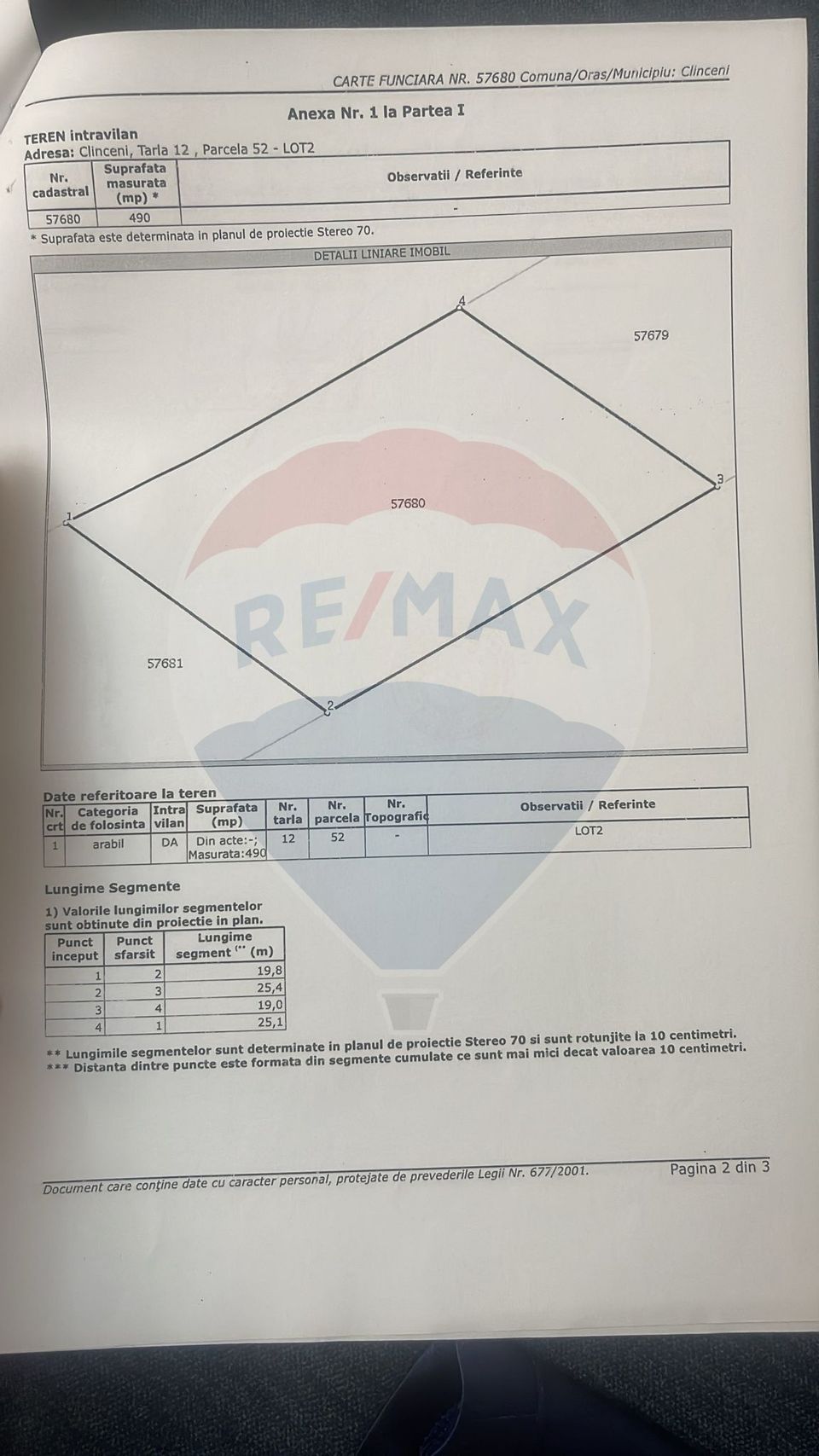 Land 490sqm Clinceni / None