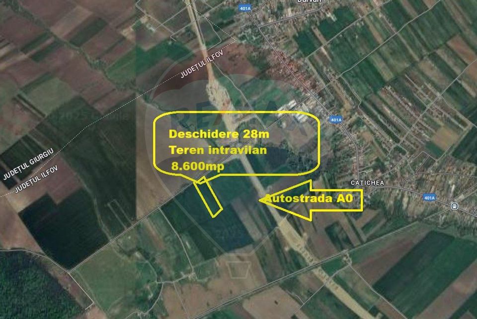 Land for sale 8600sqm Darvari Sabarului Street Ilfov Ciorogarla