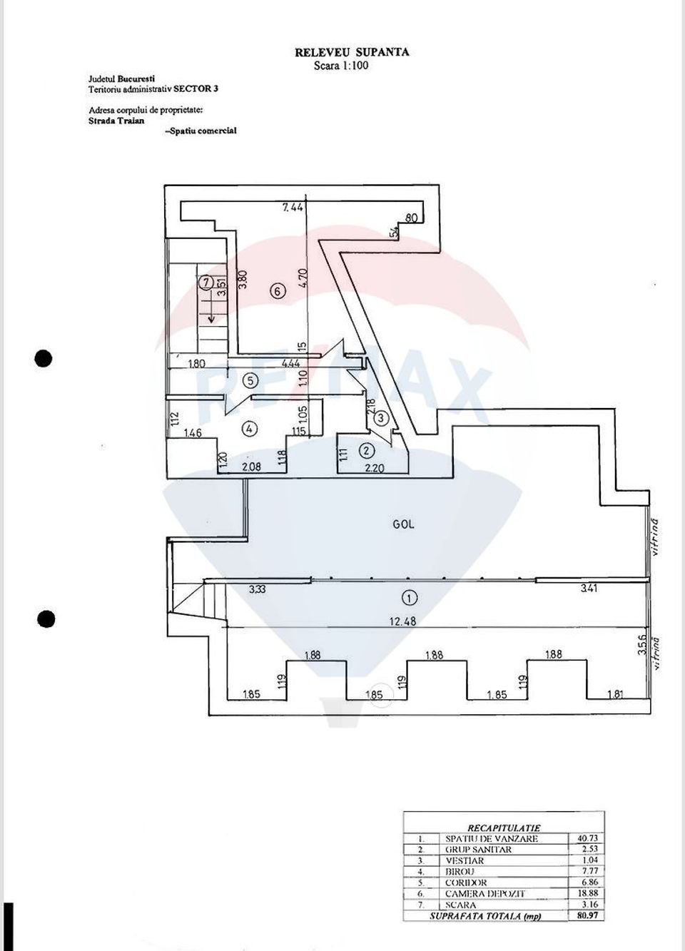 Commercial space 205 sqm - Bd. Unirii - Traian