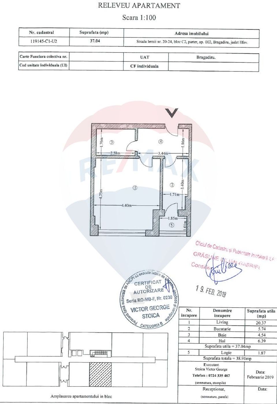 Garsoniera decomandata cu loc de parcare/Cubic Residence