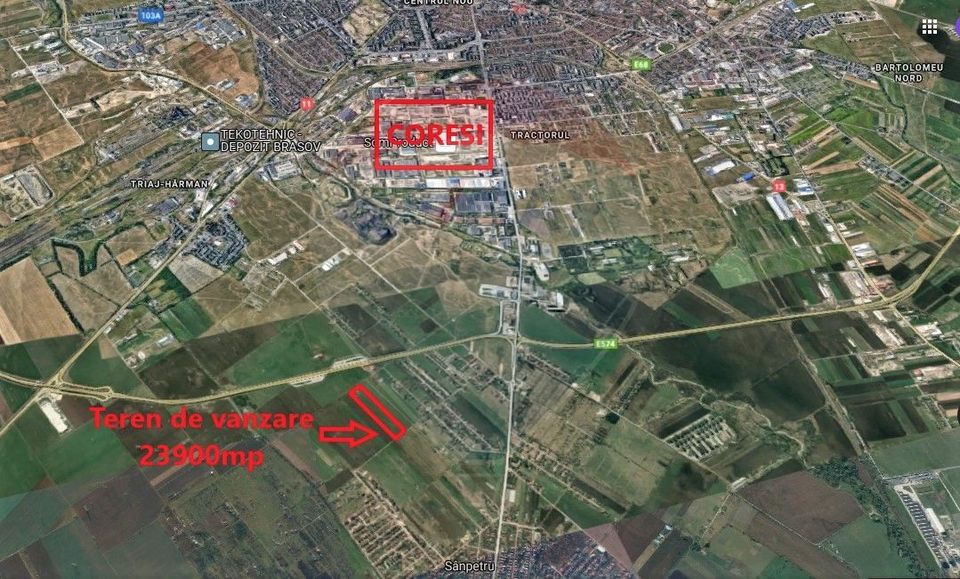 Teren Sânpetru- Str Sf Andrei 10000mp pretabil dezvoltare imobiliară