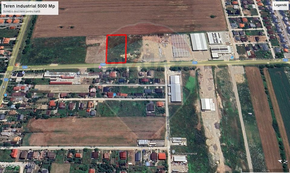 Teren 5.000mp Balotesti cu autorizatie hala