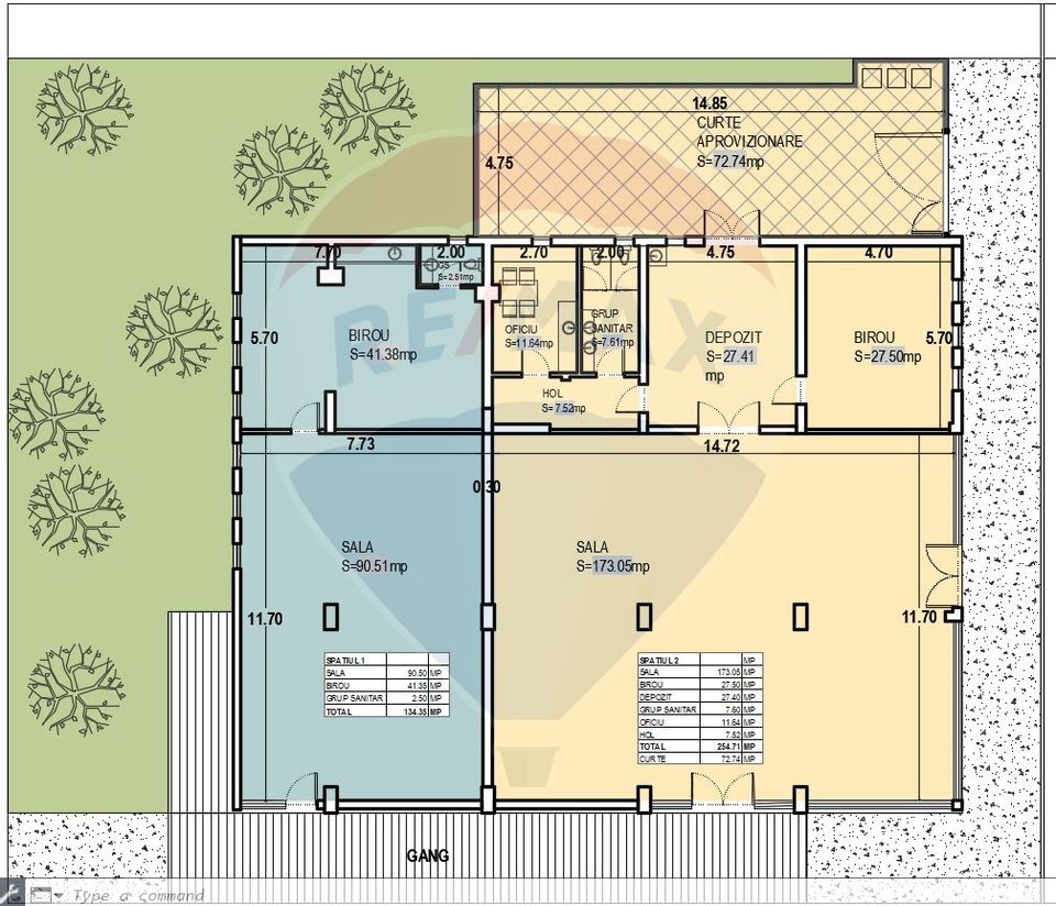 385sq.m Commercial Space for rent, Grivitei area