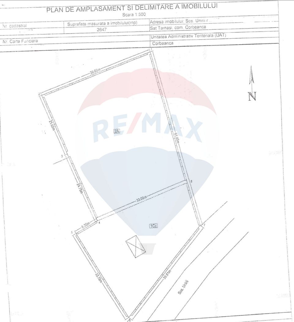 Land 2,647sqm Corbeanca / Soseaua unirii