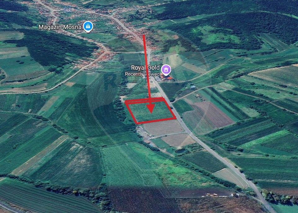Teren intravilan 1.7 Ha, proiect hala industriala - Mosna DN141