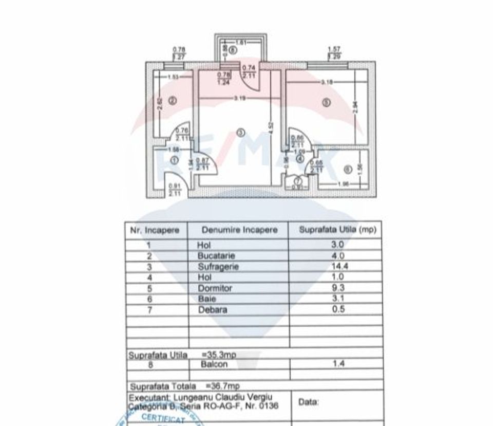 Apartament 2 camere de vanzare - Podul Giurgiului
