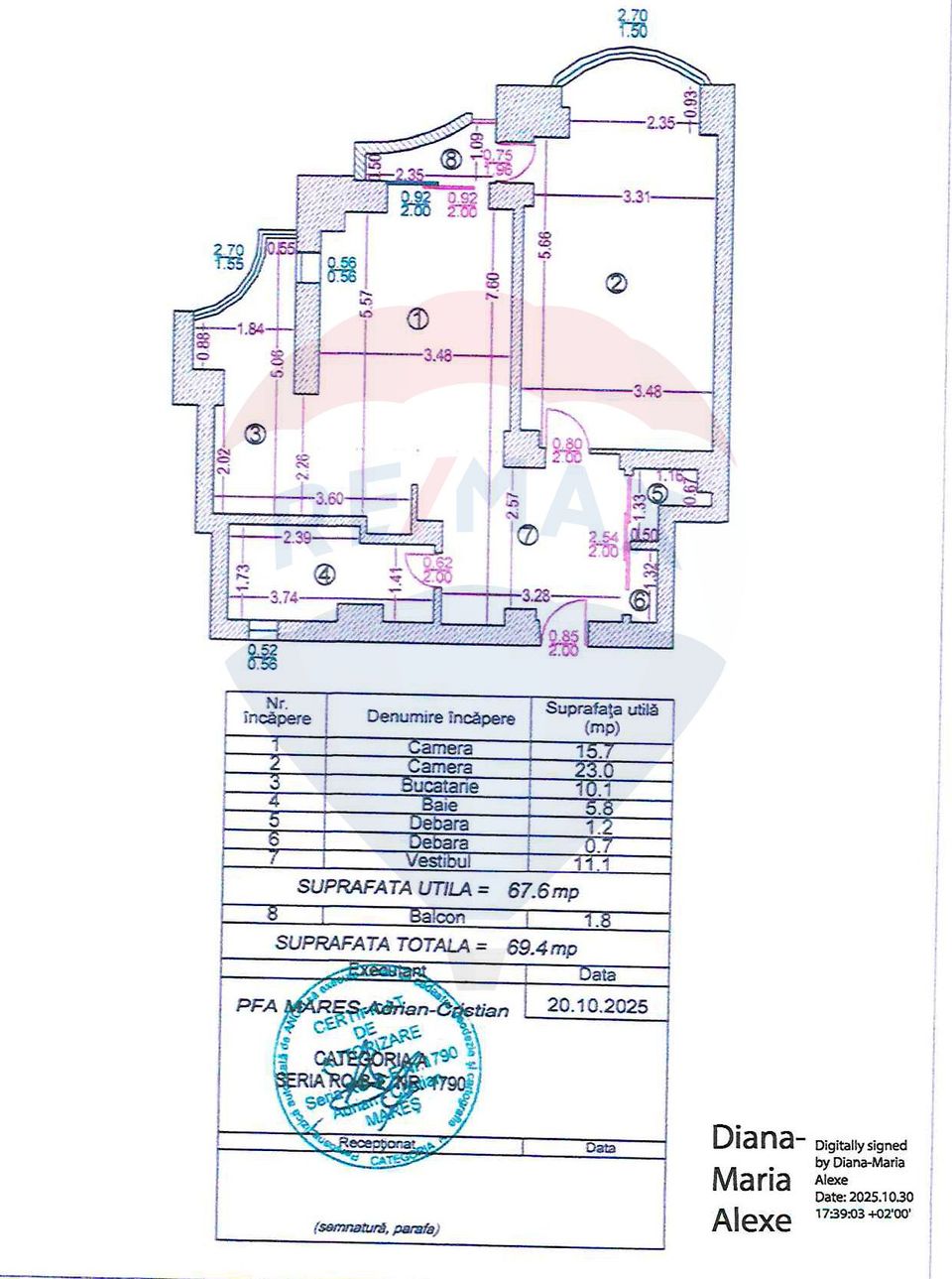 Chirie 2 camere 70mp | Parcare inclusa | Blvd. Unirii bloc F64