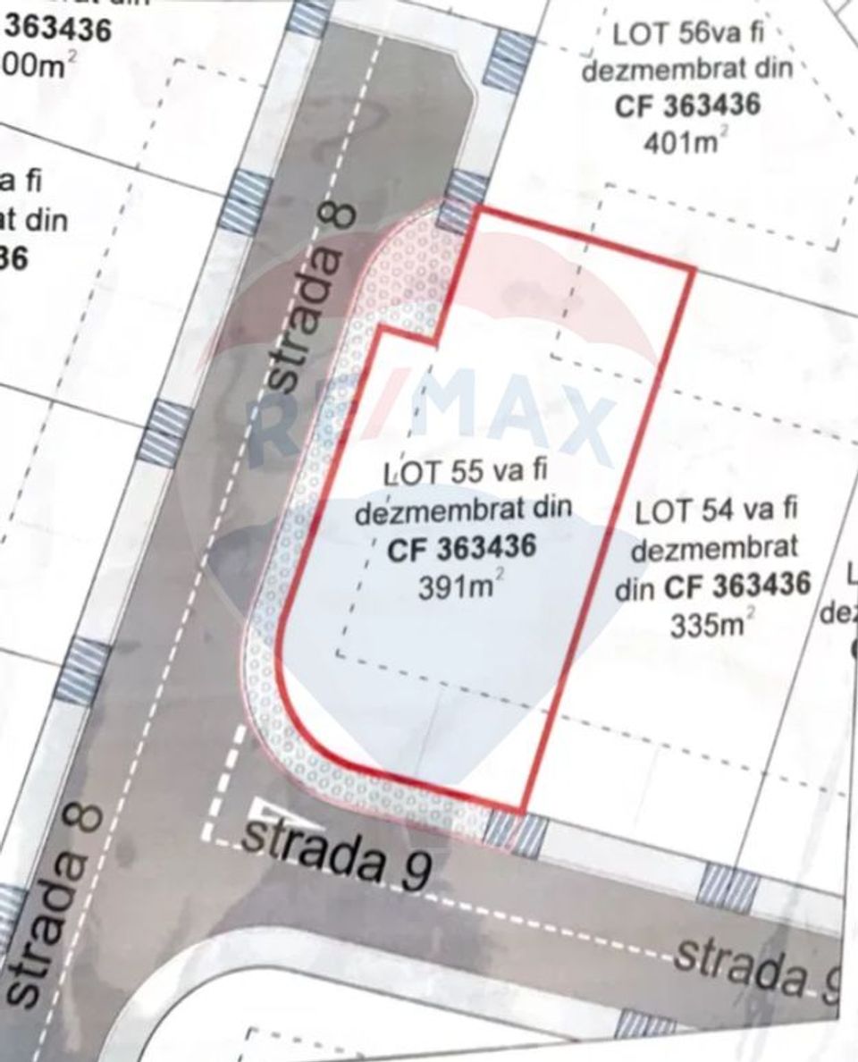 Teren de vânzare pe colț, cu deschidere dublă – 40 m front stradal