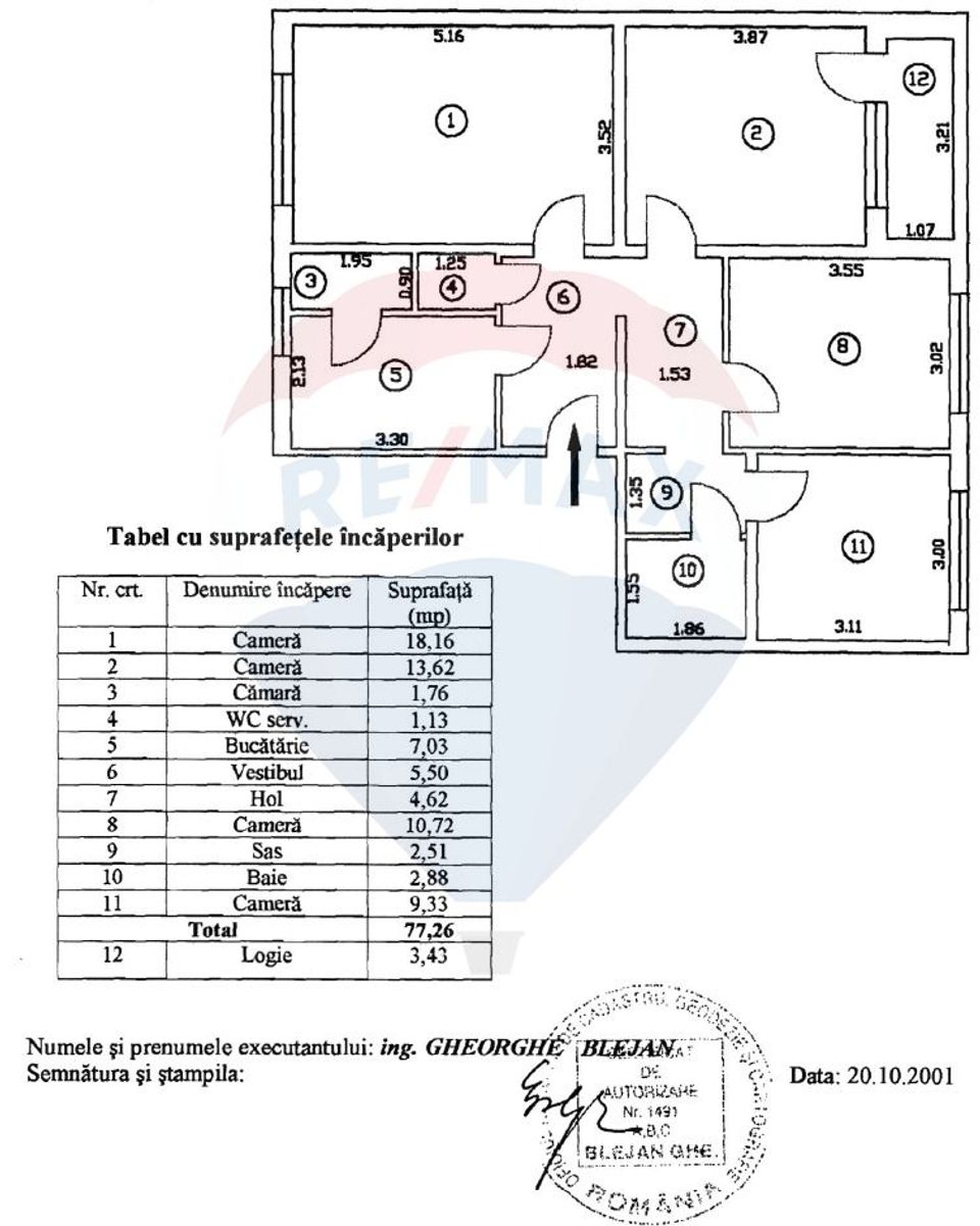 4 room Apartment for sale, Brancoveanu area