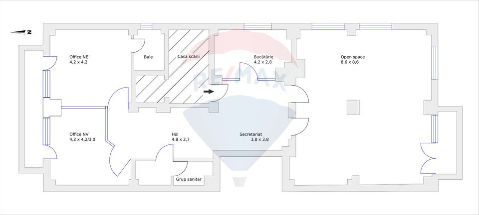 Spațiu de birouri 170 mp in cladire office sau comerciala Domenii