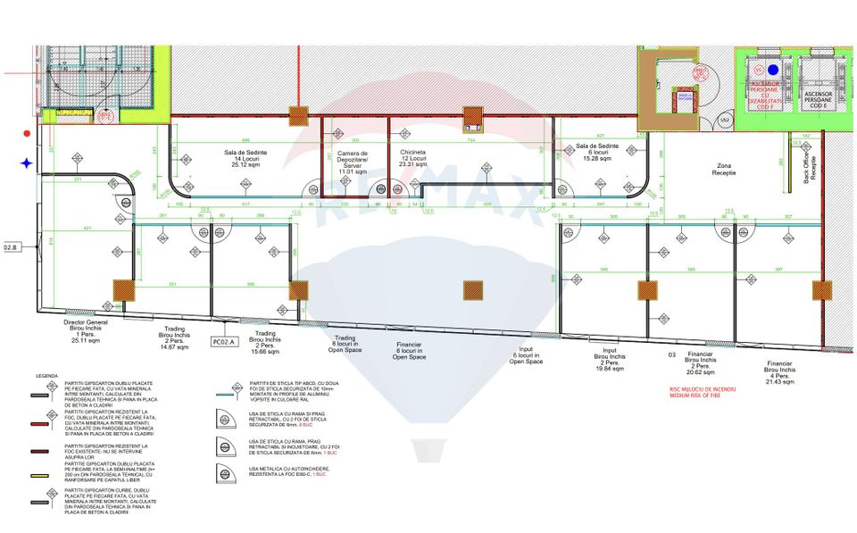 Office space 429 sqm for rent - Pipera Area - Dimitrie Pompeiu