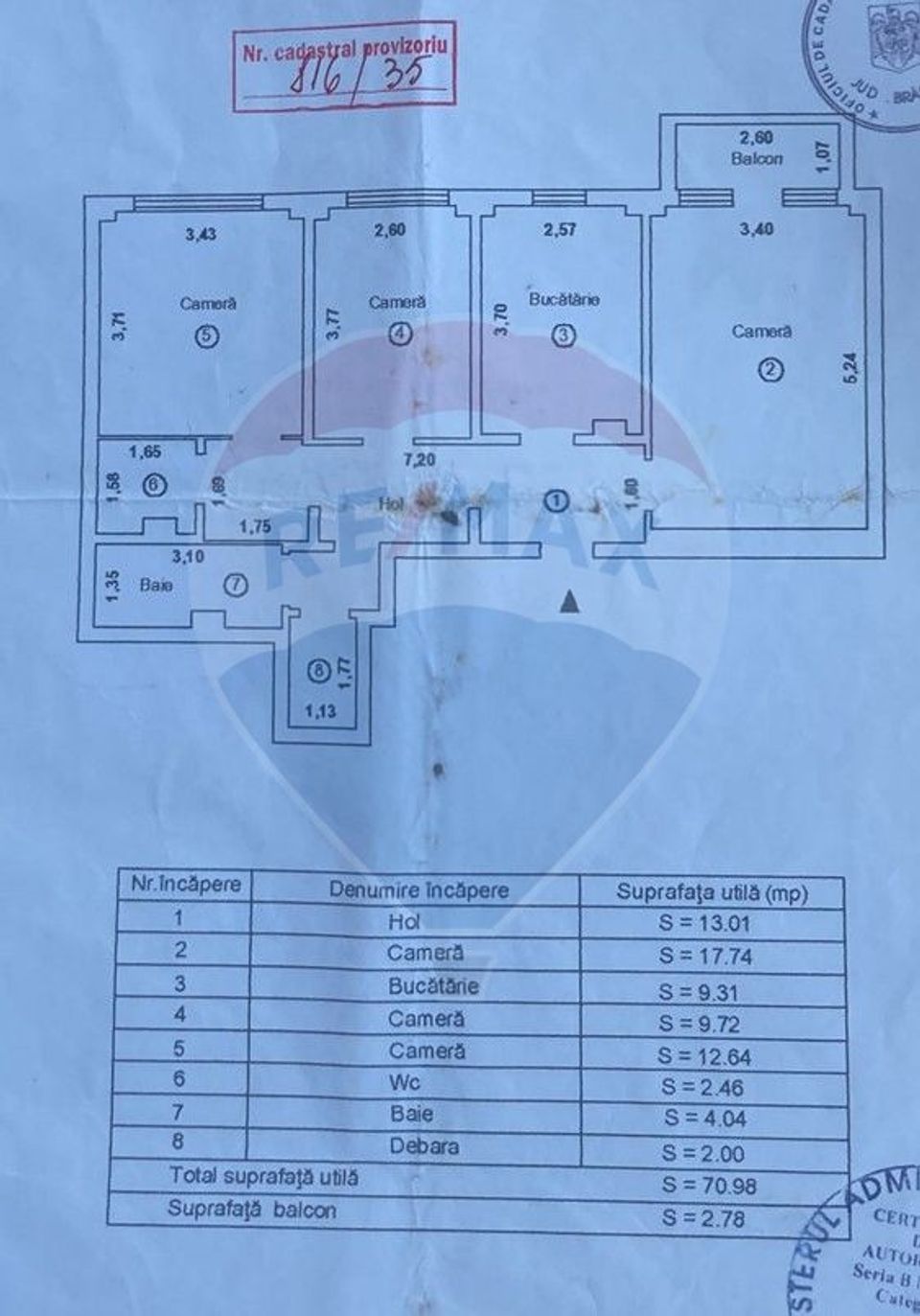 De vanzare apartament cu vedere panoramica, decomandat 3 camere Braila