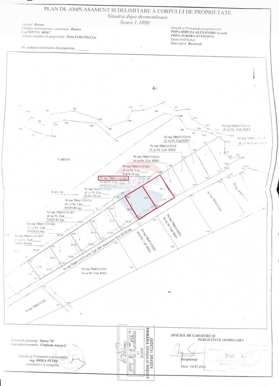 Land 654sqm Rasnov / Strada Cheile Rasnoavei