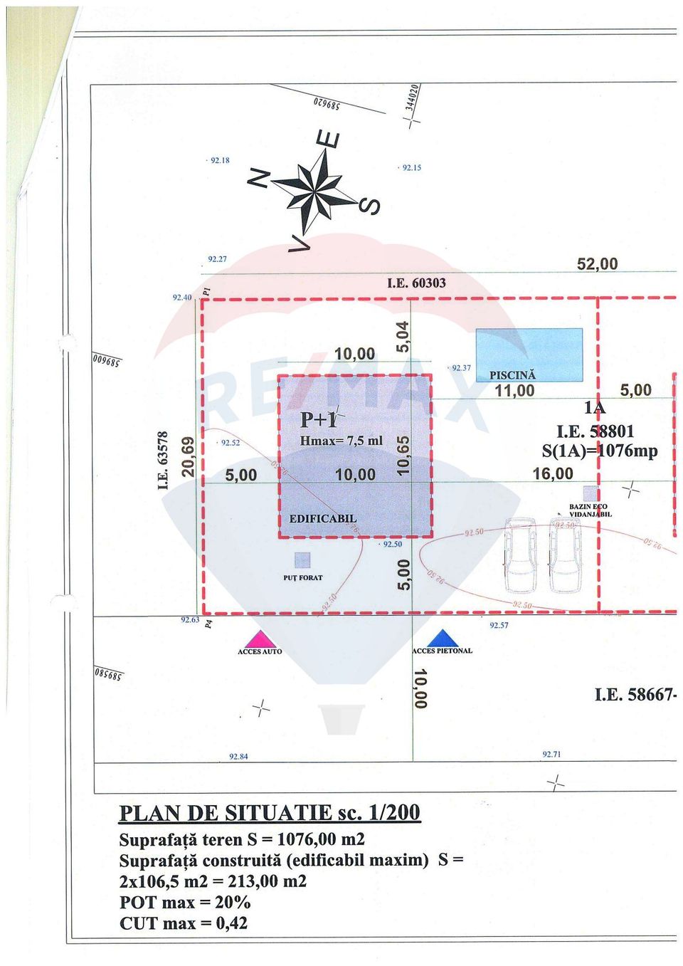 Teren Intravilan de vanzare 1076mp Dimieni - Strada Straja