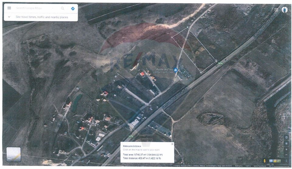 Land 9,605sqm Sub Coasta / Strada Principala