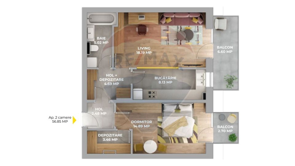 Apartament 2 camere Maurer Avantgarden 3 – Faza V - Comision 0%