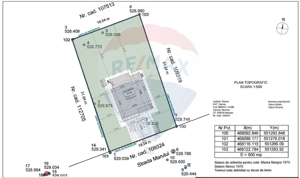 Land 600sqm Harman / Strada Marului