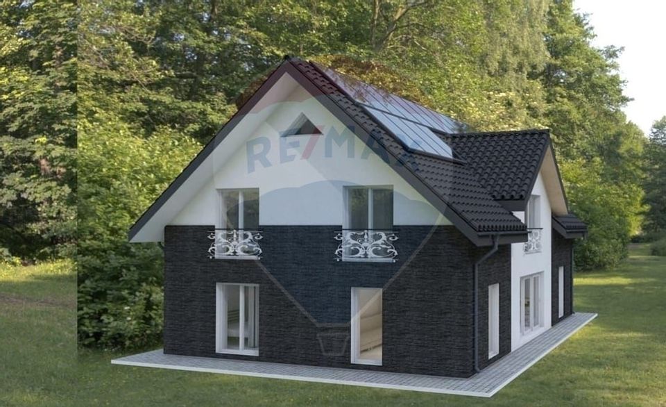 Casă / Vilă la rosu cu 6 camere de vanzare/ zona Sacele