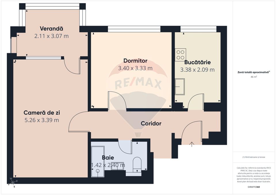 Apartament cu 2 camere de închiriat în zona Nicolae Grigorescu