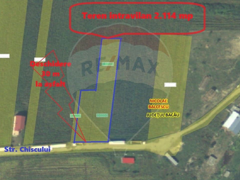 Teren intravilan de vanzare – Nicolae Balcescu, jud. Bacau