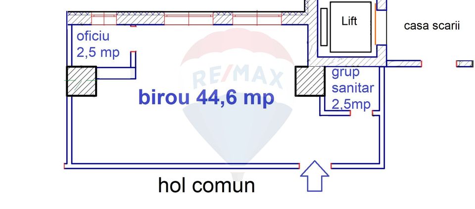 Birou de închiriat în Brașov zona centrală în clădire de birouri