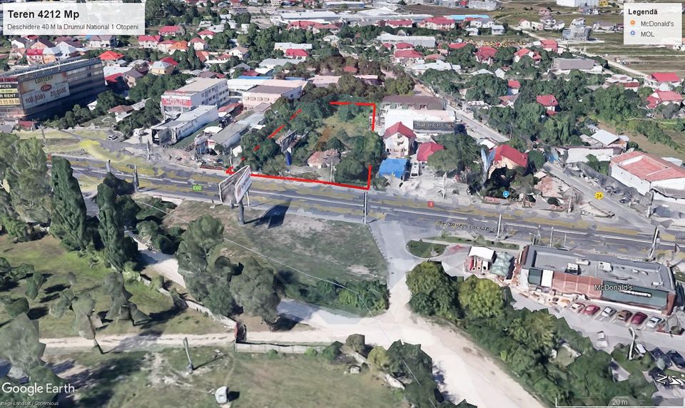 Teren de inchiriat Otopeni – 4212 mp cu deschidere 50 m la DN1