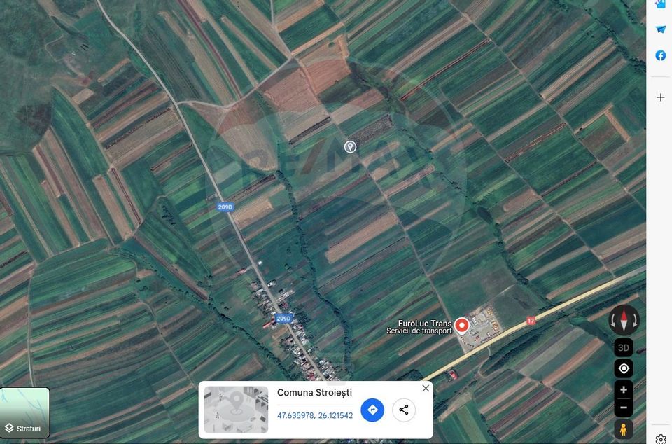 Teren extravilan 10152mp Stroiesti / Soseaua DN17, Suceava