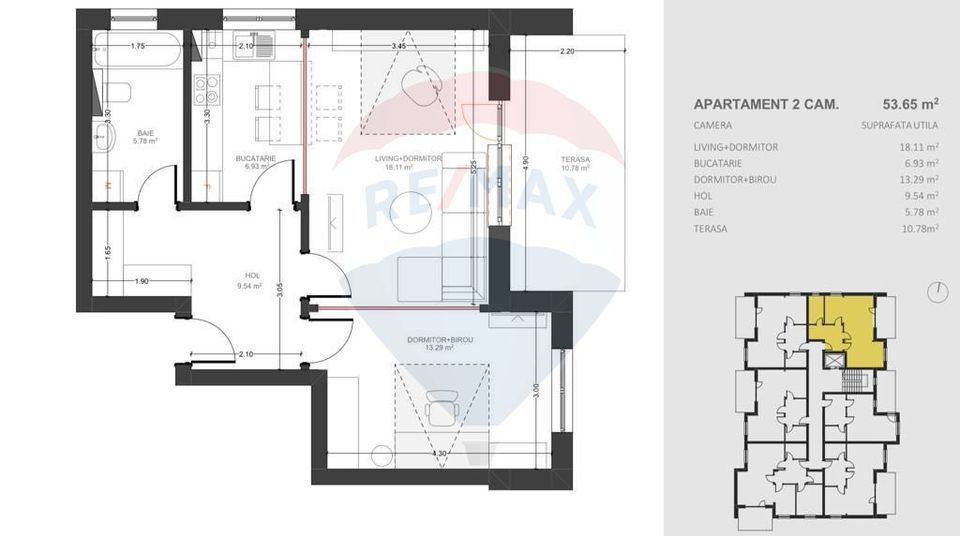 2 room Apartment for sale, Avantgarden area