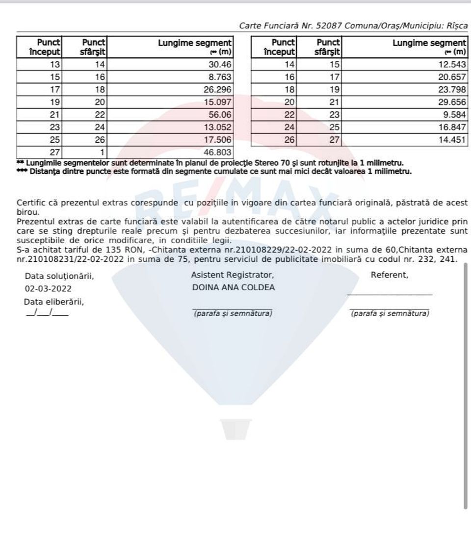 Land 10,552sqm Risca / Strada Principala