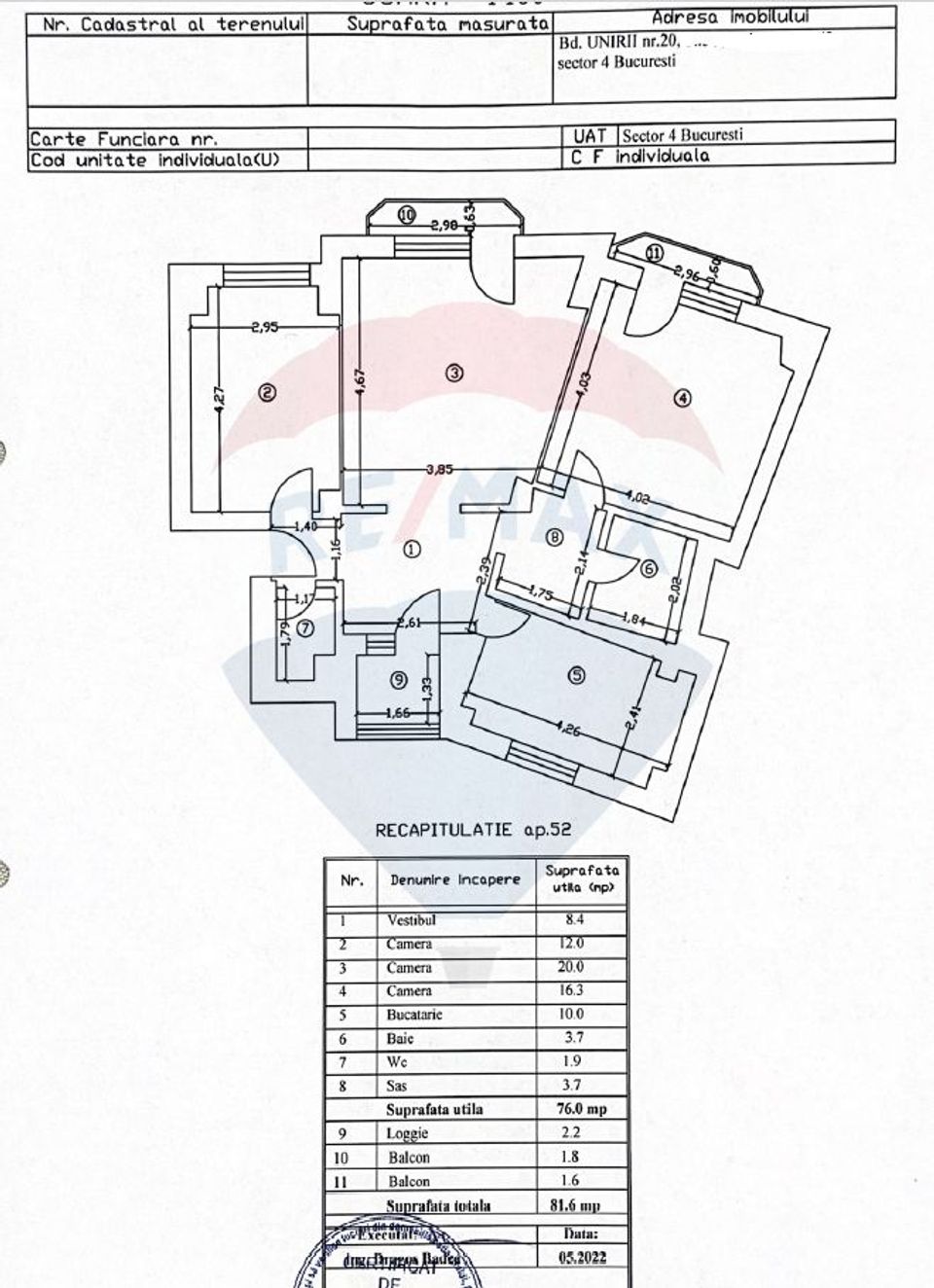 Oferta - Vanzare apartament lux,3 camere, Bulevardul Unirii la Fantani