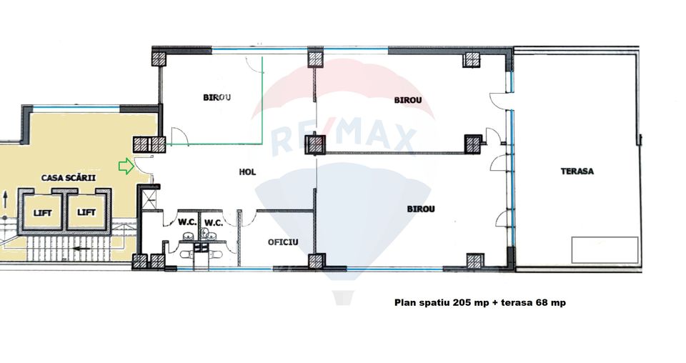 205sq.m Office Space for rent, Central area