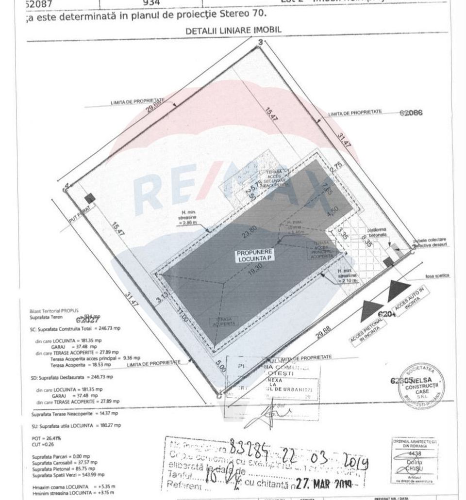 VANZARE Teren intravilan 1120 mp Corbeanca / Strada Primaverii / Ilfov