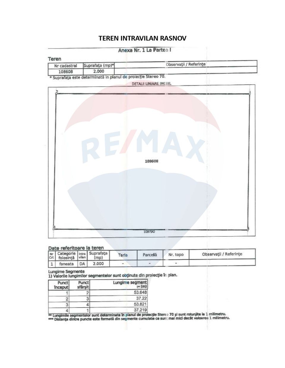 Land 2,000sqm Rasnov / Strada Cheia