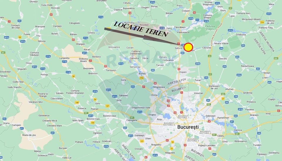 Land for sale, 1,000sqm, Balotesti with project and authorization