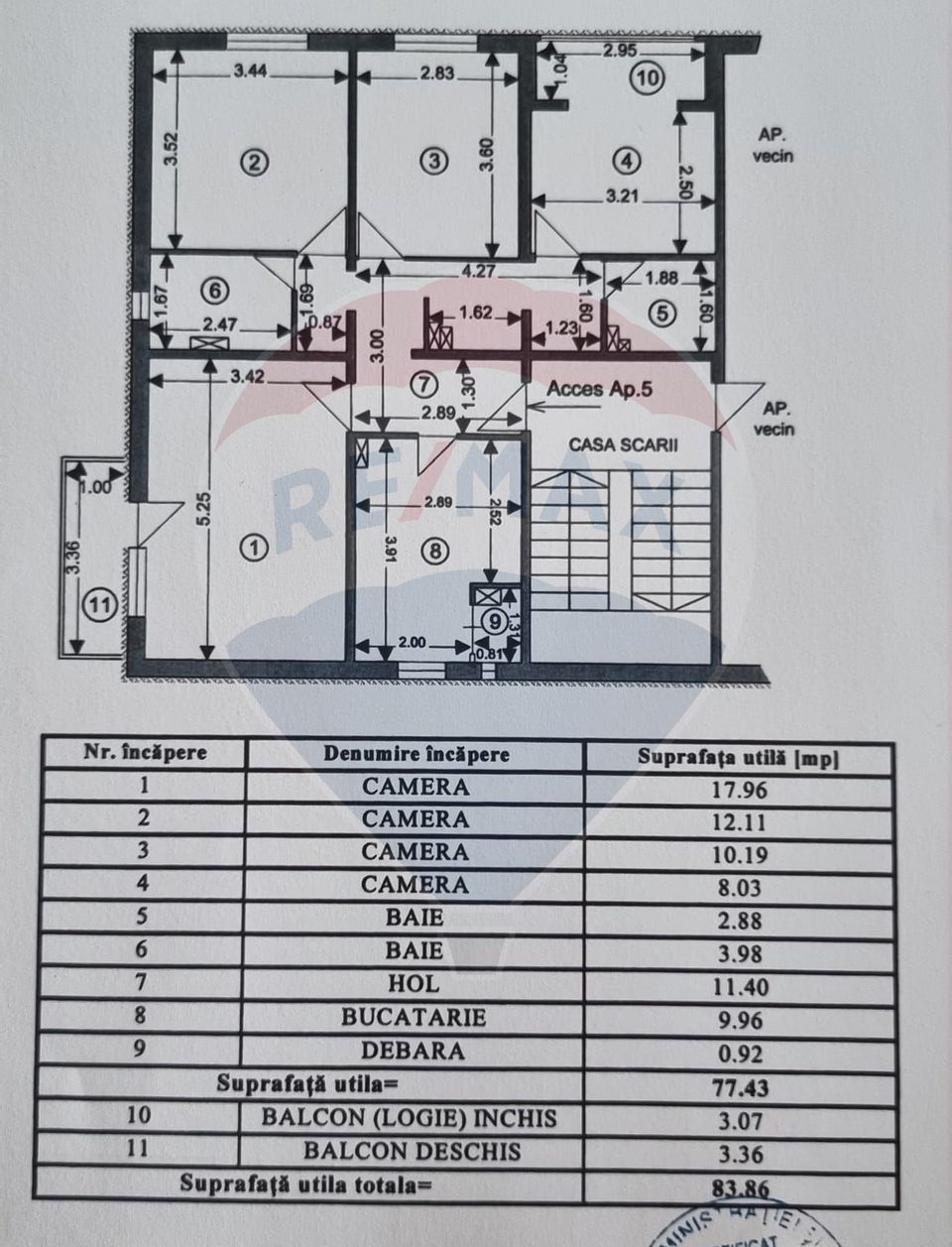 4 room Apartment for sale, Tractorul area