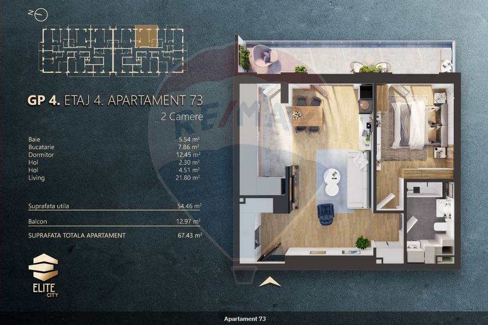 2 room Apartment for sale, Marasti area