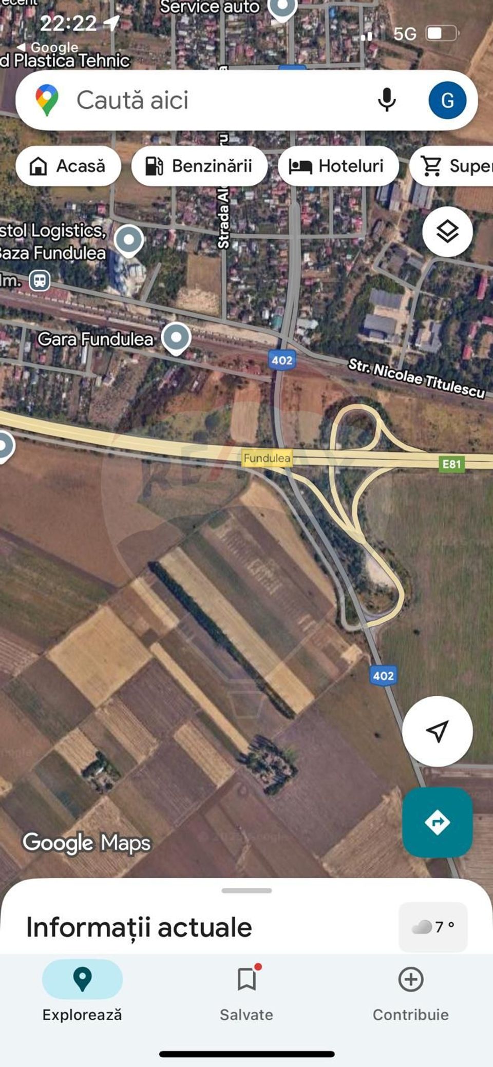 Teren 17.112 mp de vanzare Fundulea Autostrada Soarelui, A2