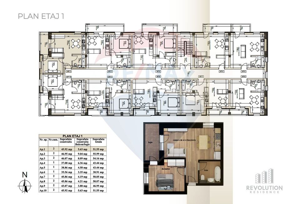 1 room Apartment for sale, Orasul Vechi area